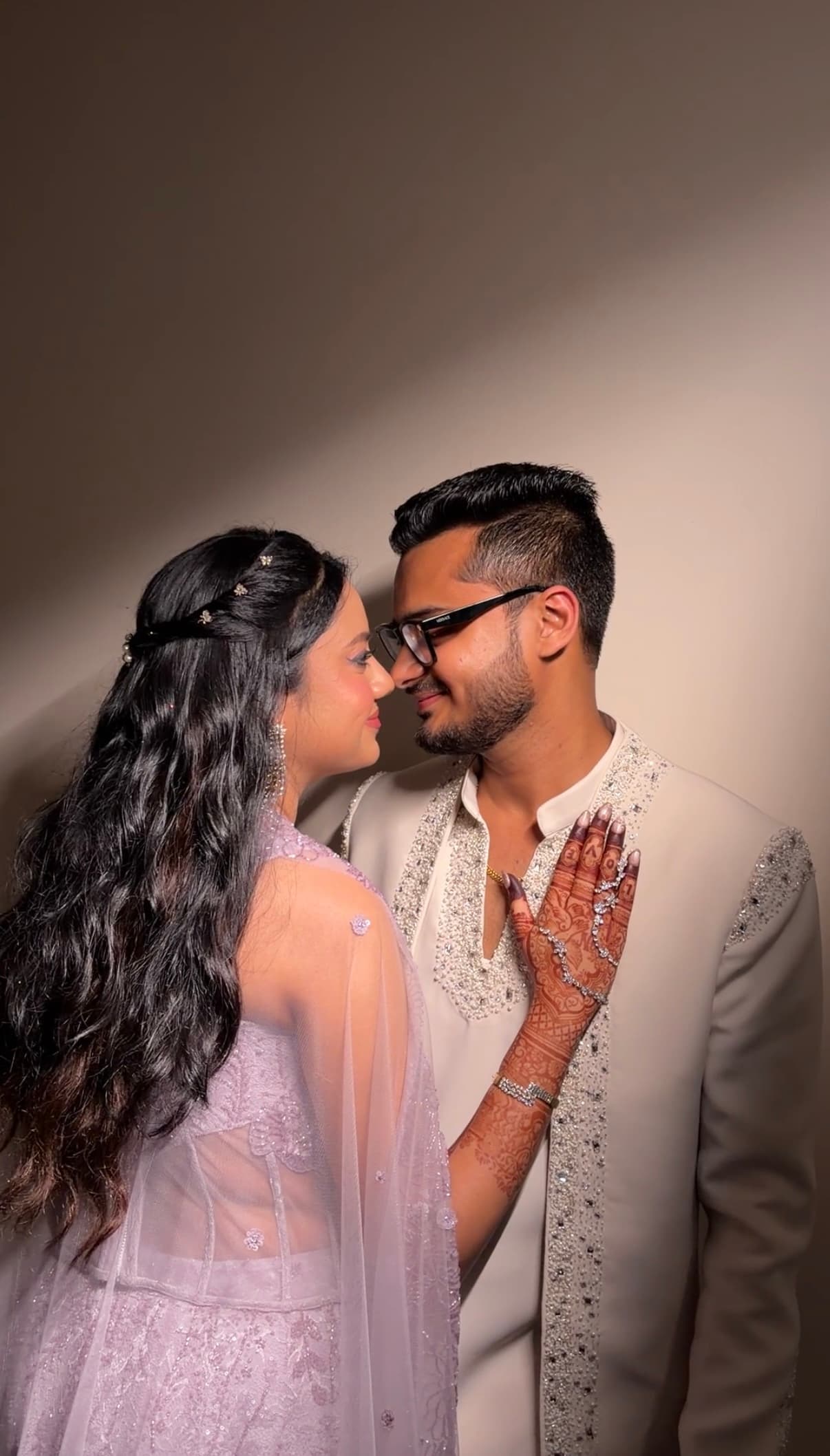 Nandini and Aditya at their engagement in Guwahati, Assam